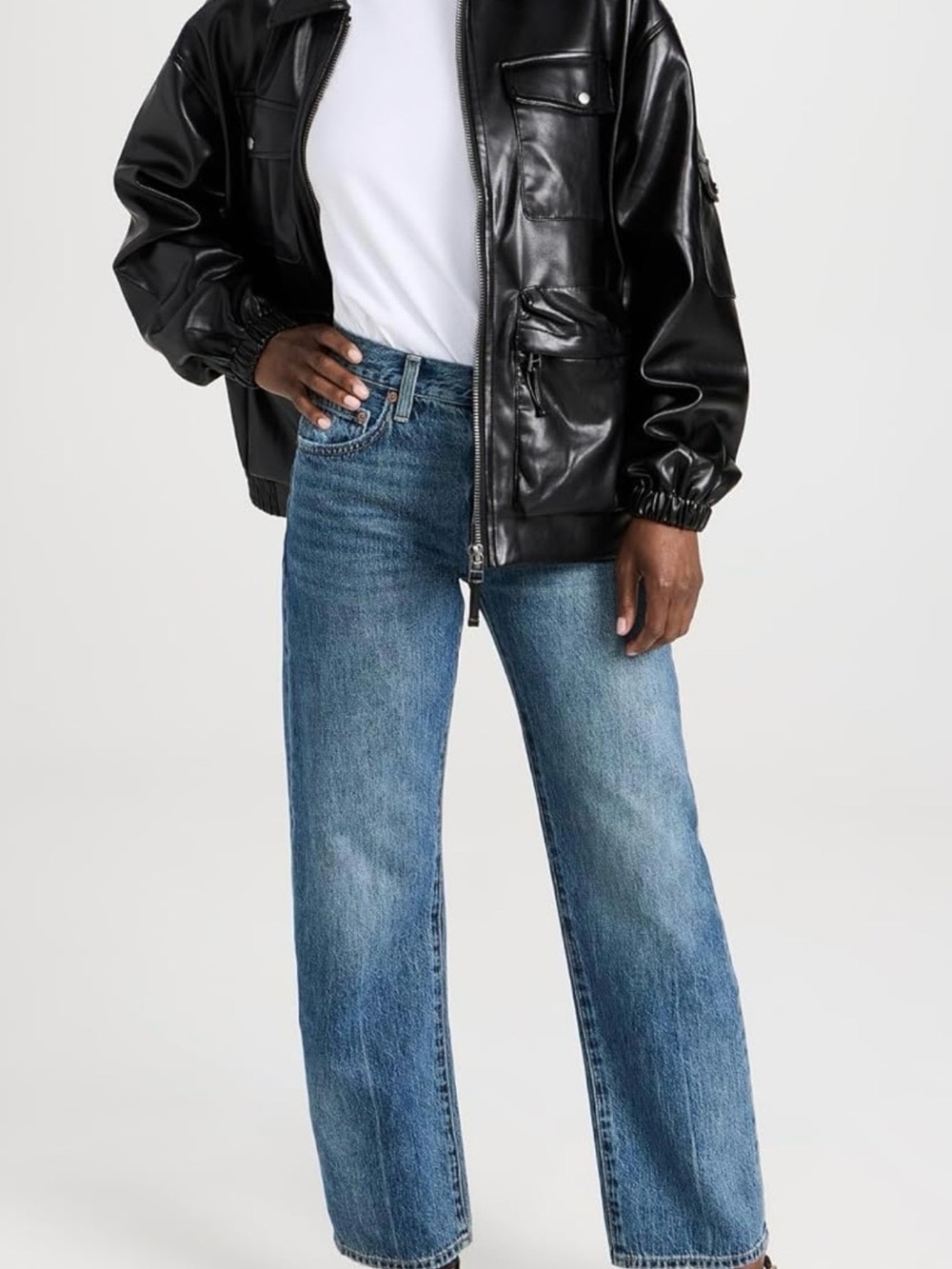 Pistola Lexi Mid Rise, Signature Bowed Straight Jeans in Artisan wash - Picture 3 of 11